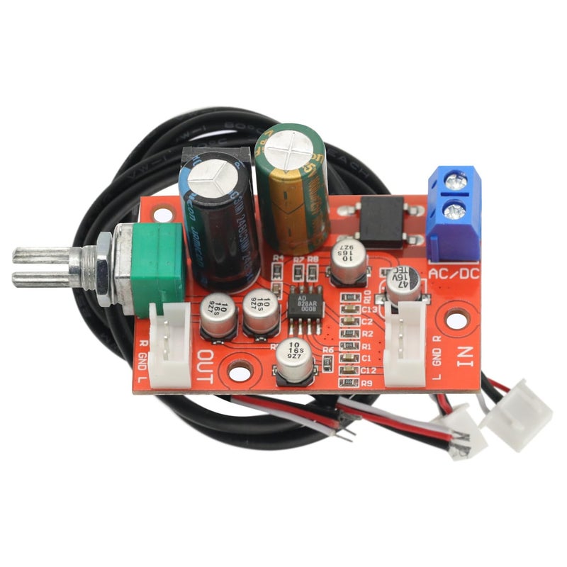 GODIYMODULES AC/DC AD828 Dynamic Microphone Stereo Preamp Power Amplifier Preamplifier Board with Volume Control - Image 1